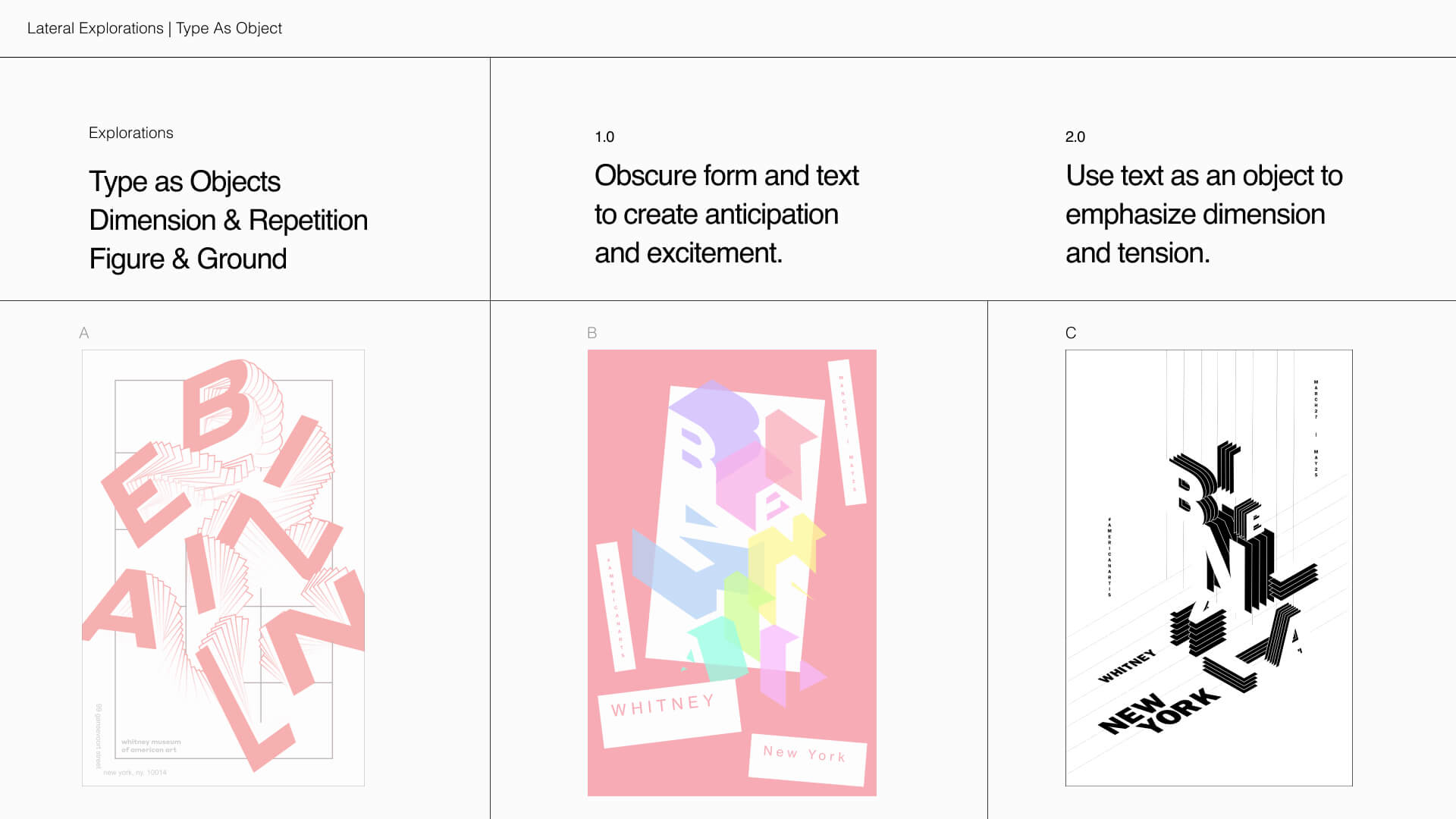 Round 1 Lateral Explorations